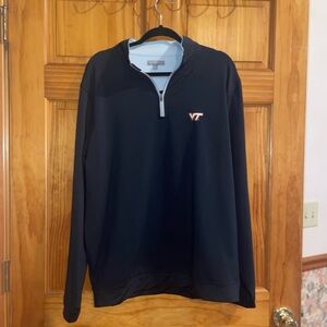 Black Quarter-Zip Pullover with VT Logo